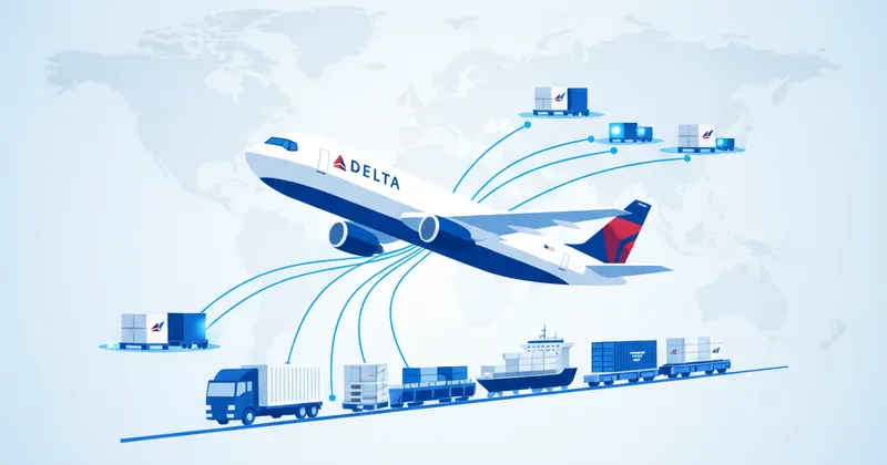 Delta Airlines Inc. - Ilustración de carga aérea