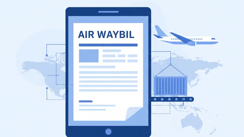 AWB (Air Waybill) - Guía Aérea: Definición y Usos - Ilustración de carga aérea