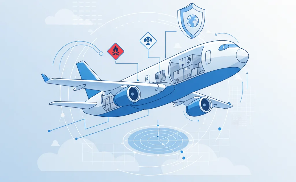 DGR (Dangerous Goods Regulations): Transporte Aéreo Seguro - Ilustración de carga aérea