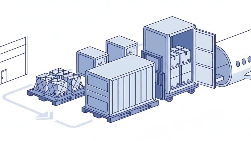 ULD (Unit Load Device): Contenedores y Pallets Aéreos Explicados - Ilustración de carga aérea